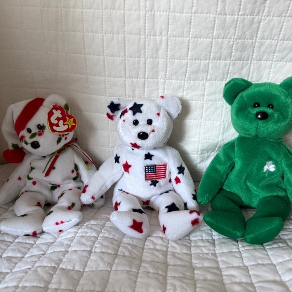 Ty White and Red Stuffed Animal Collection